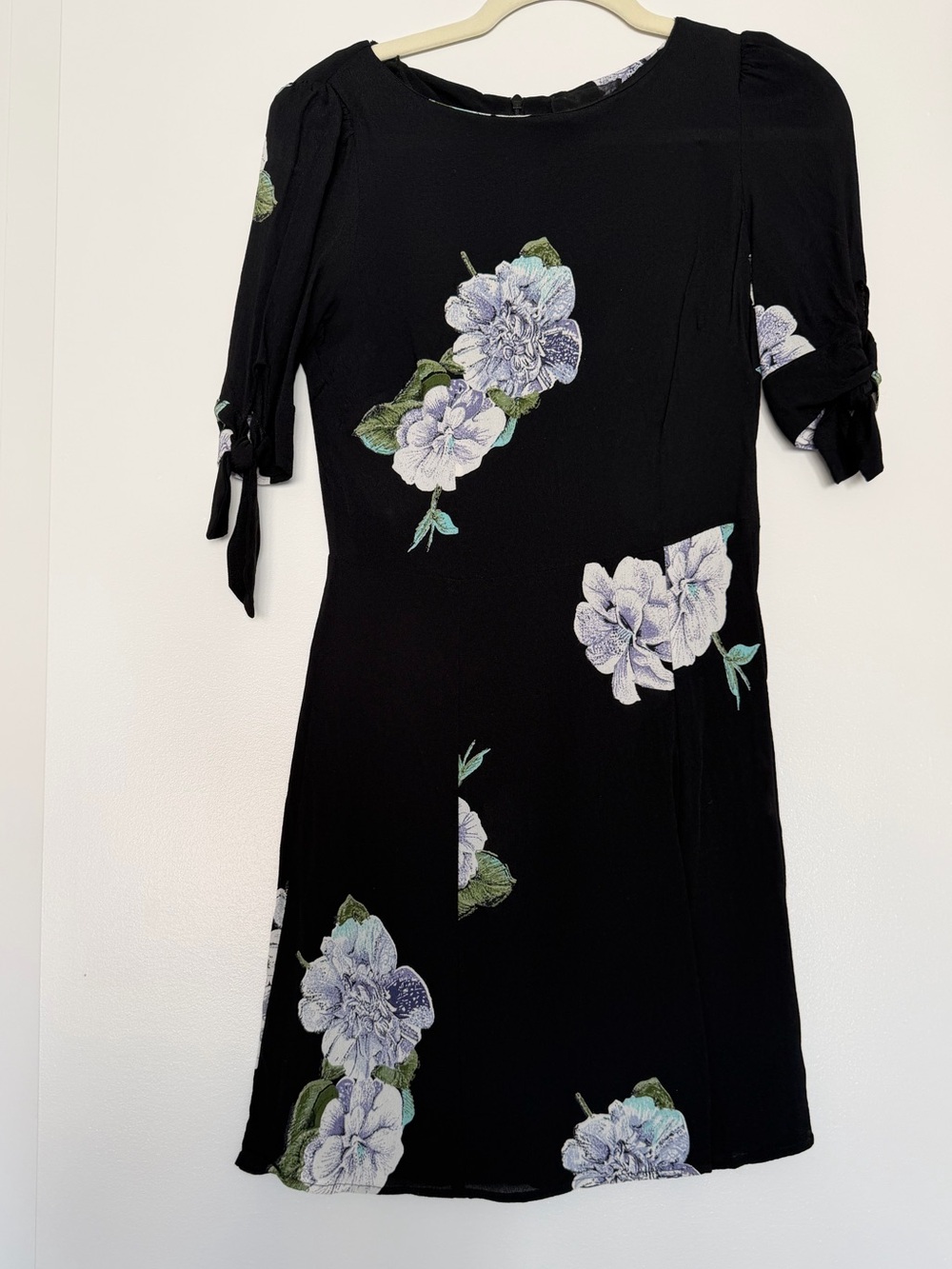 Black Floral Short Sleeve Dress - Brand